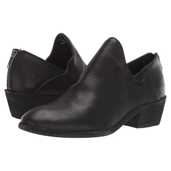 Frye Shoes - Frye Carson Shootie Black Leather Contemporary Minimalist Ankle Boot US 8